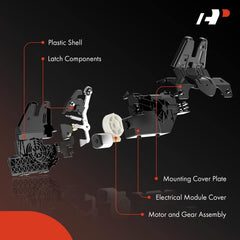 A-Premium trunk latch rear mechanism showing sturdy components for durability
