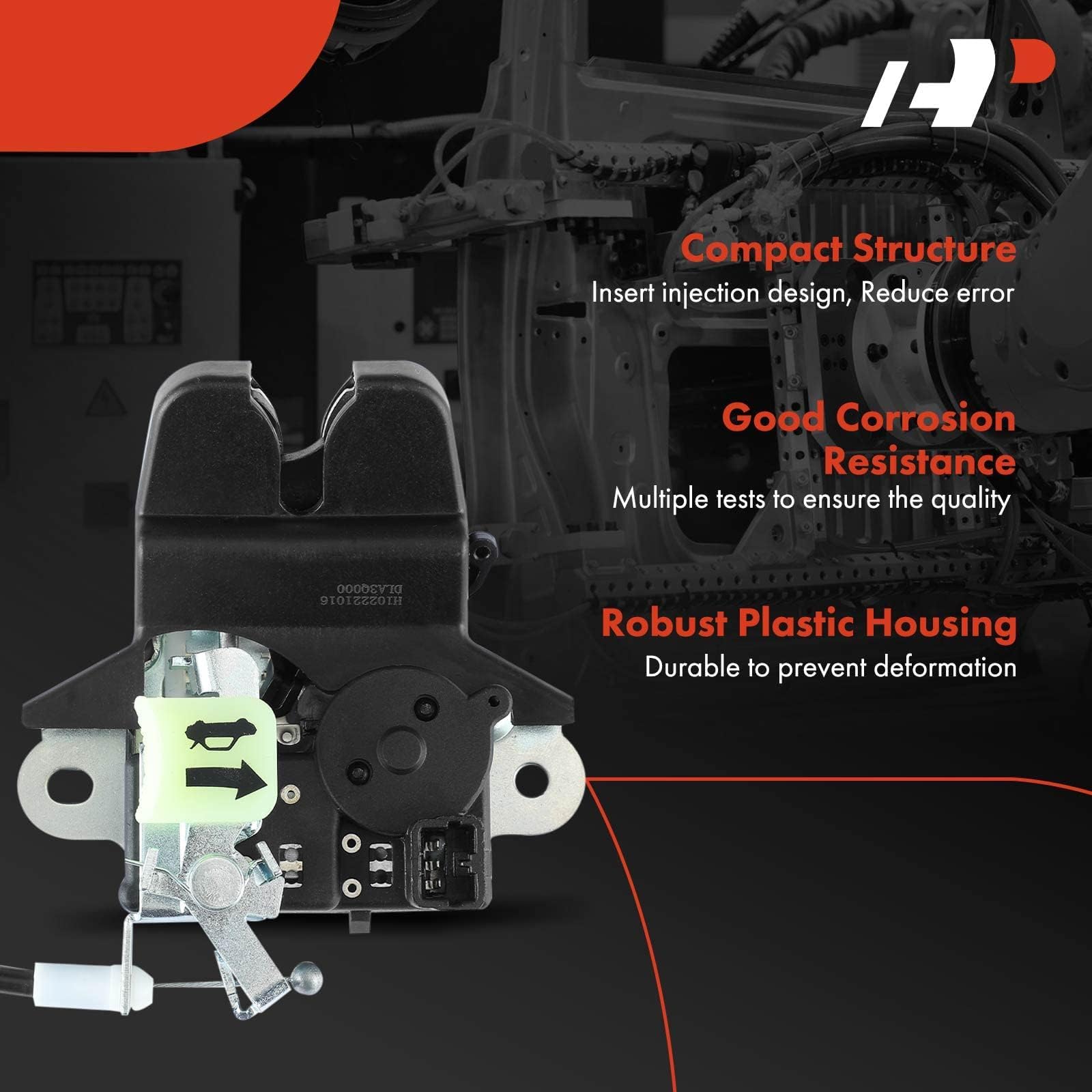 A-Premium trunk latch electrical connector close-up for easy plug-in replacement