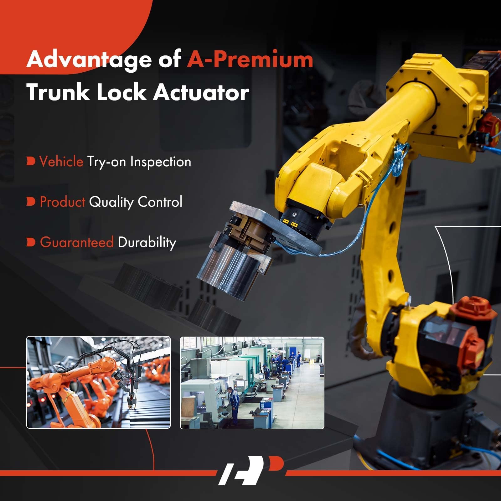 A-Premium trunk latch installed in tailgate demonstrating correct fitment