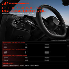 A-Premium side profile of the multifunction lever displaying ergonomic shape for consistent control