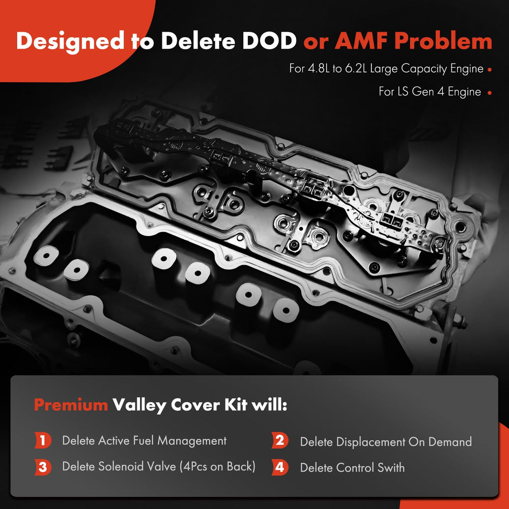A-Premium valley cover installed on Gen IV engine for simplified valley