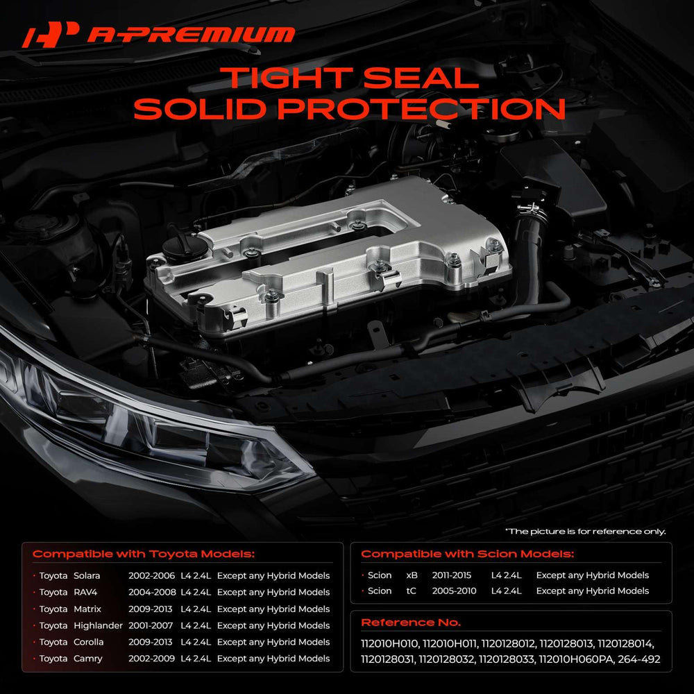 A-Premium valve cover kit with gasket laid out for complete replacement benefit