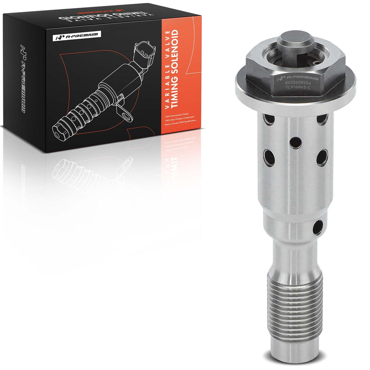 A-Premium VVT solenoid front view showing precise fit for quick replacement
