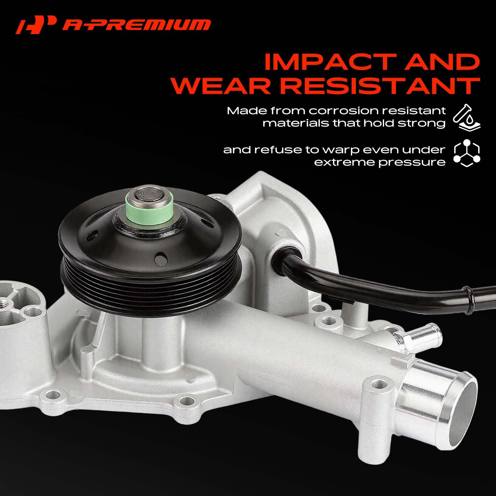 A-Premium hub and seven mounting holes for accurate alignment
