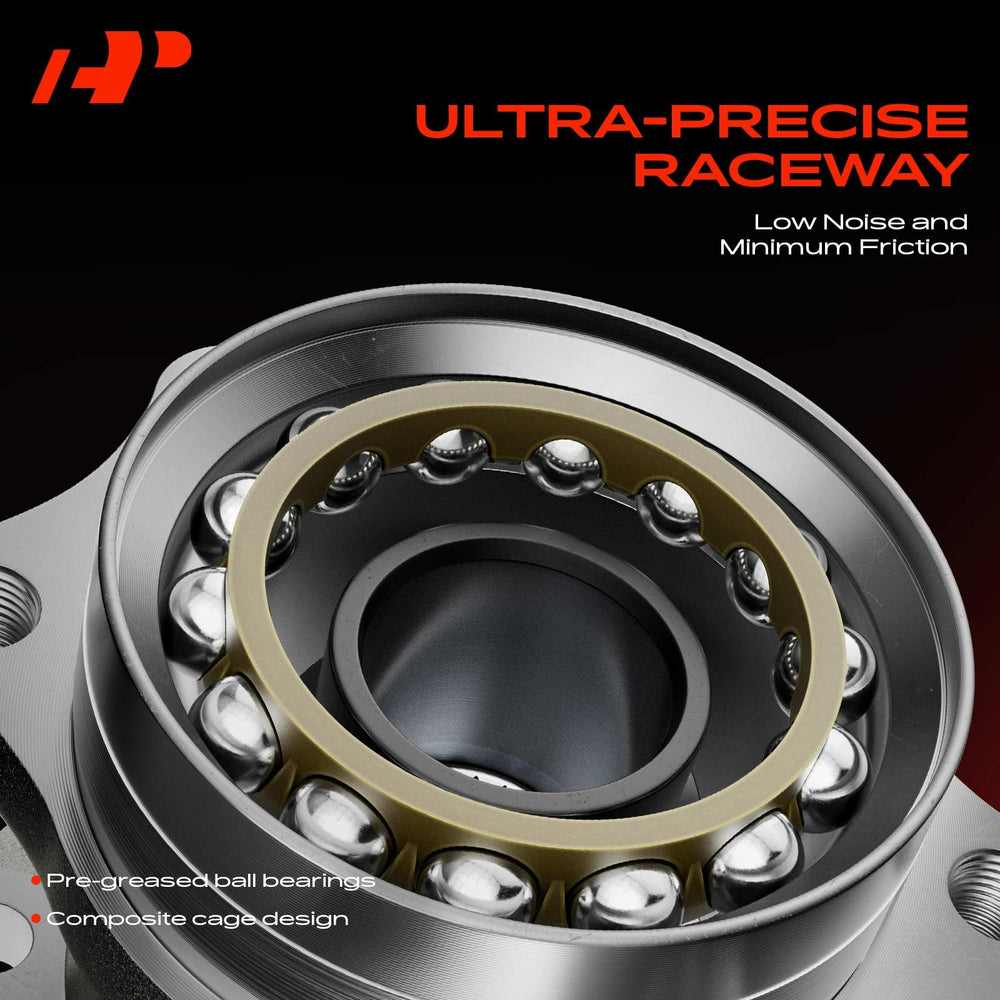 A-Premium wheel studs and 3-hole flange top view, demonstrates accurate 6-lug fitment