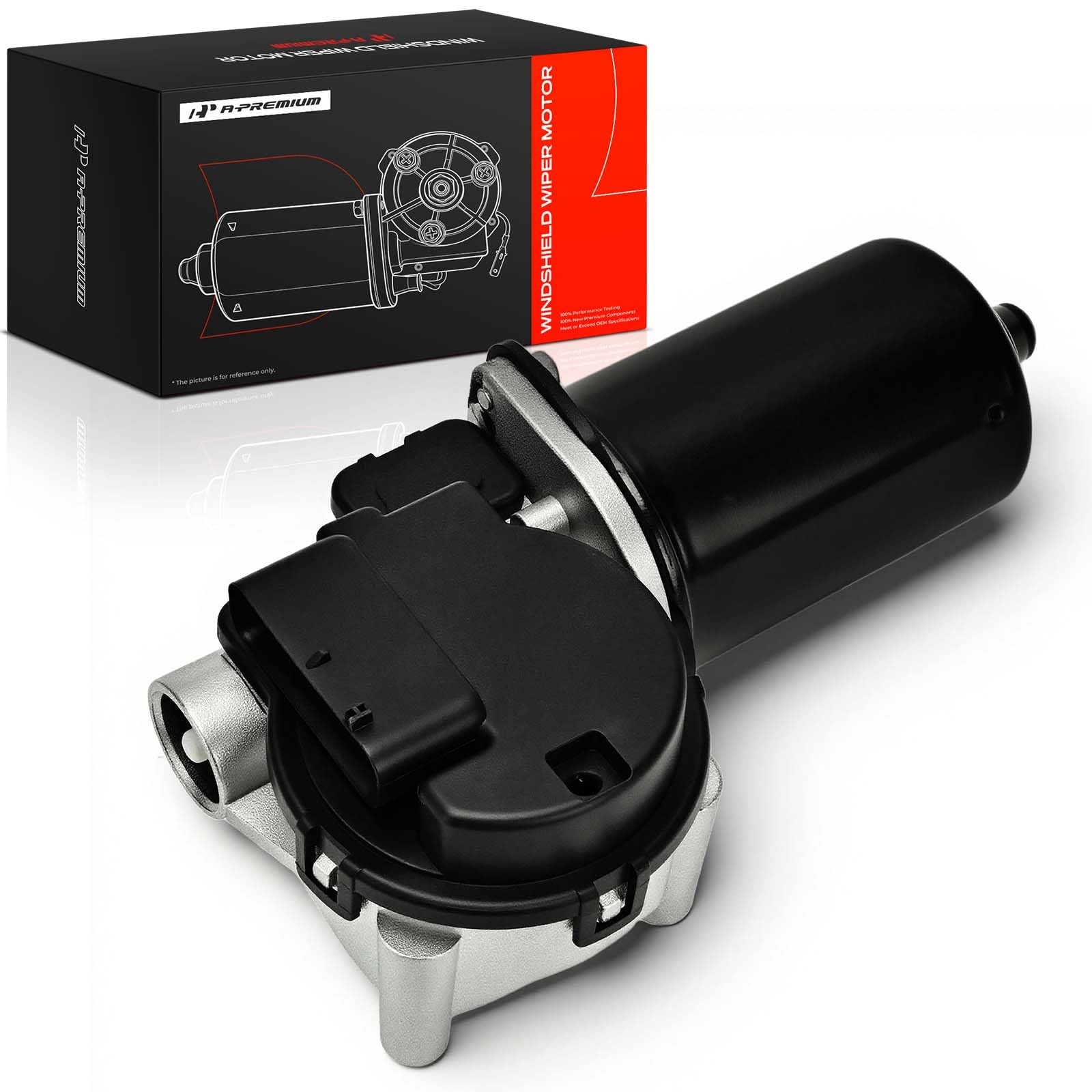 A-Premium wiper motor on vehicle hood in driveway showing DIY readiness and reliability benefit