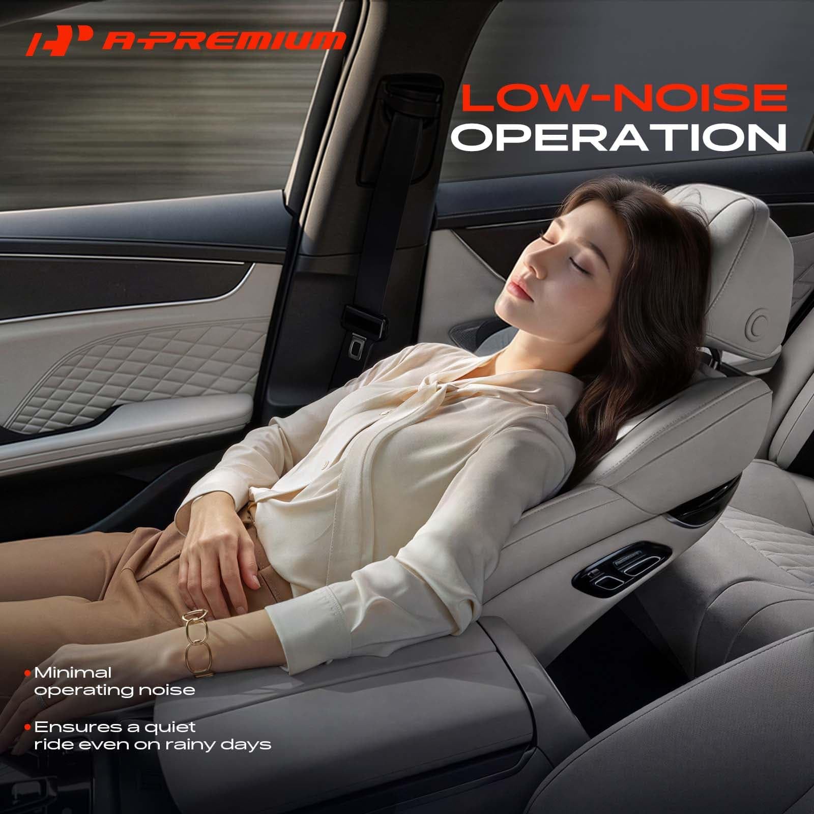 A-Premium wiper motor side profile highlighting durable housing and long-lasting performance benefit