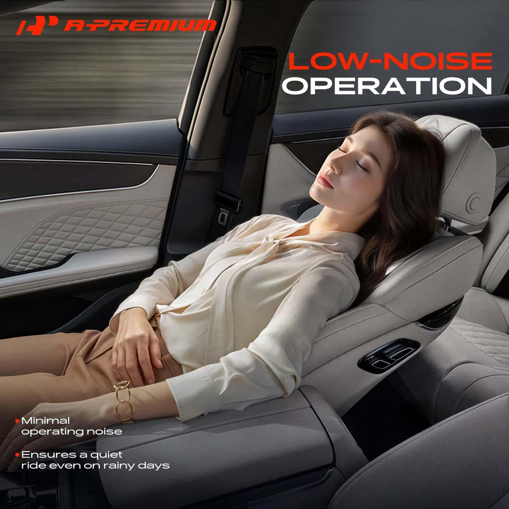 A-Premium wiper motor side profile highlighting durable housing and long-lasting performance benefit