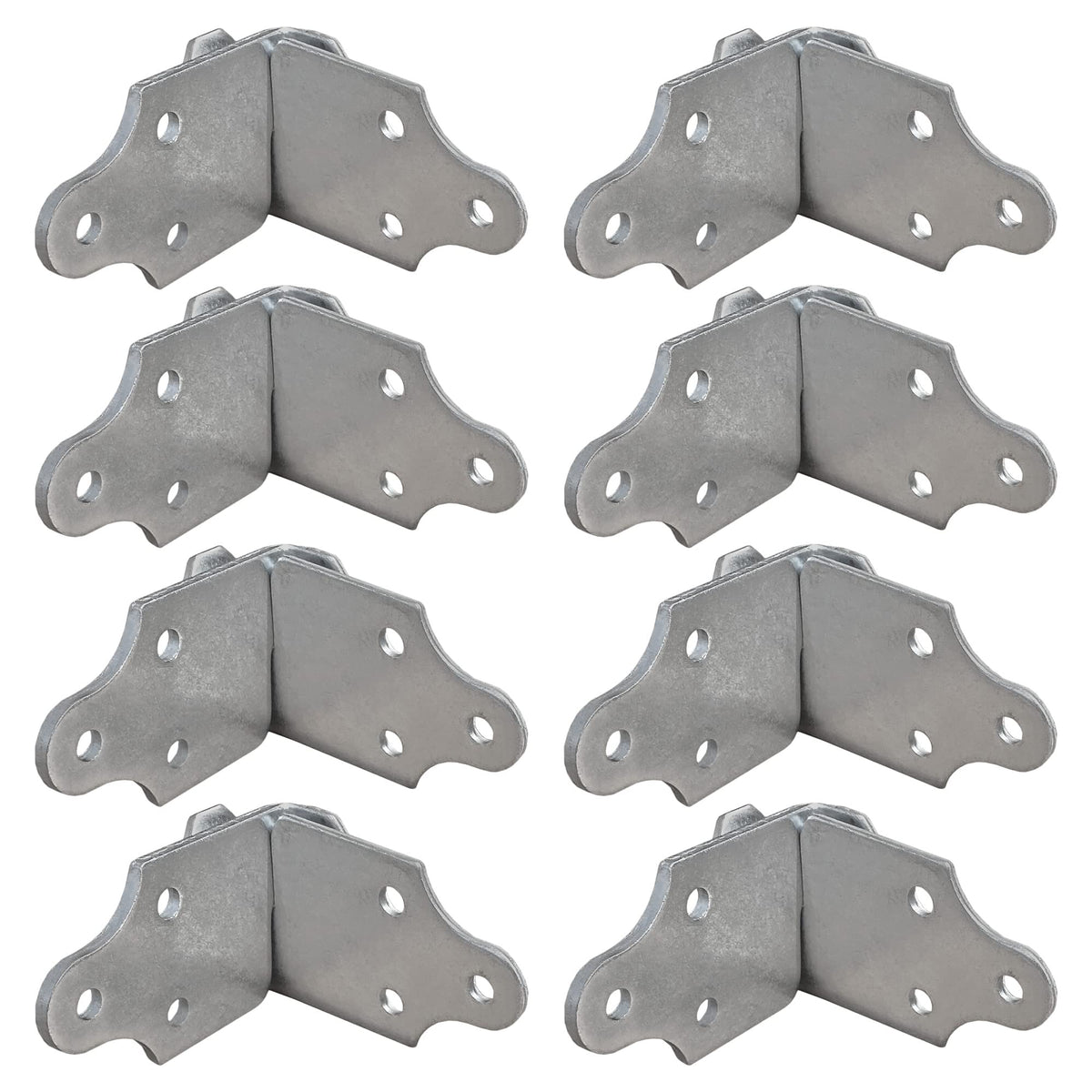 A.A front view of 16-piece bracket set showing all pieces and packaging benefit of complete kit