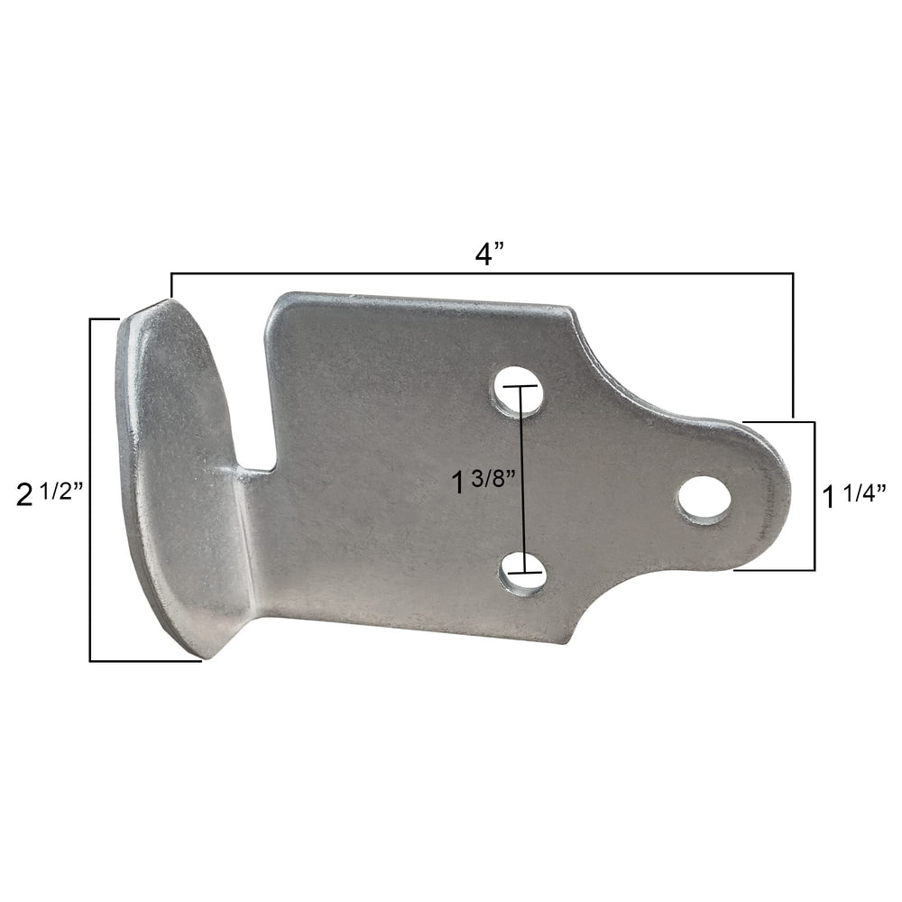 A.A bracket beside ruler showing 4 inch length for accurate sizing during installation