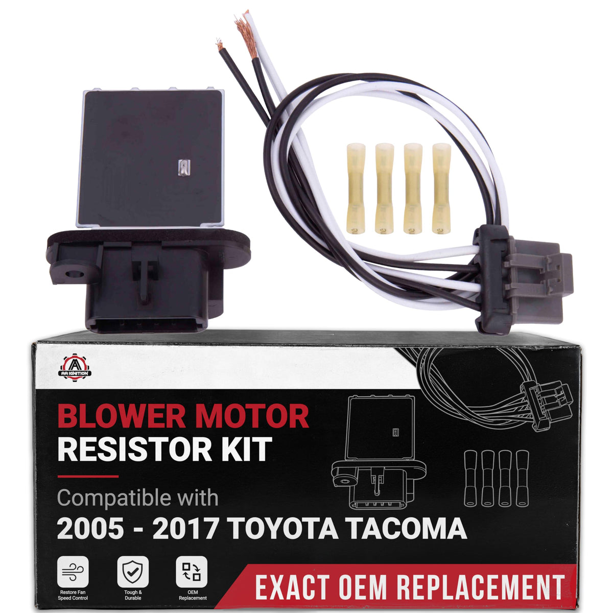 AA Ignition front profile lower resistor showing plug-and-play design for quick replacement