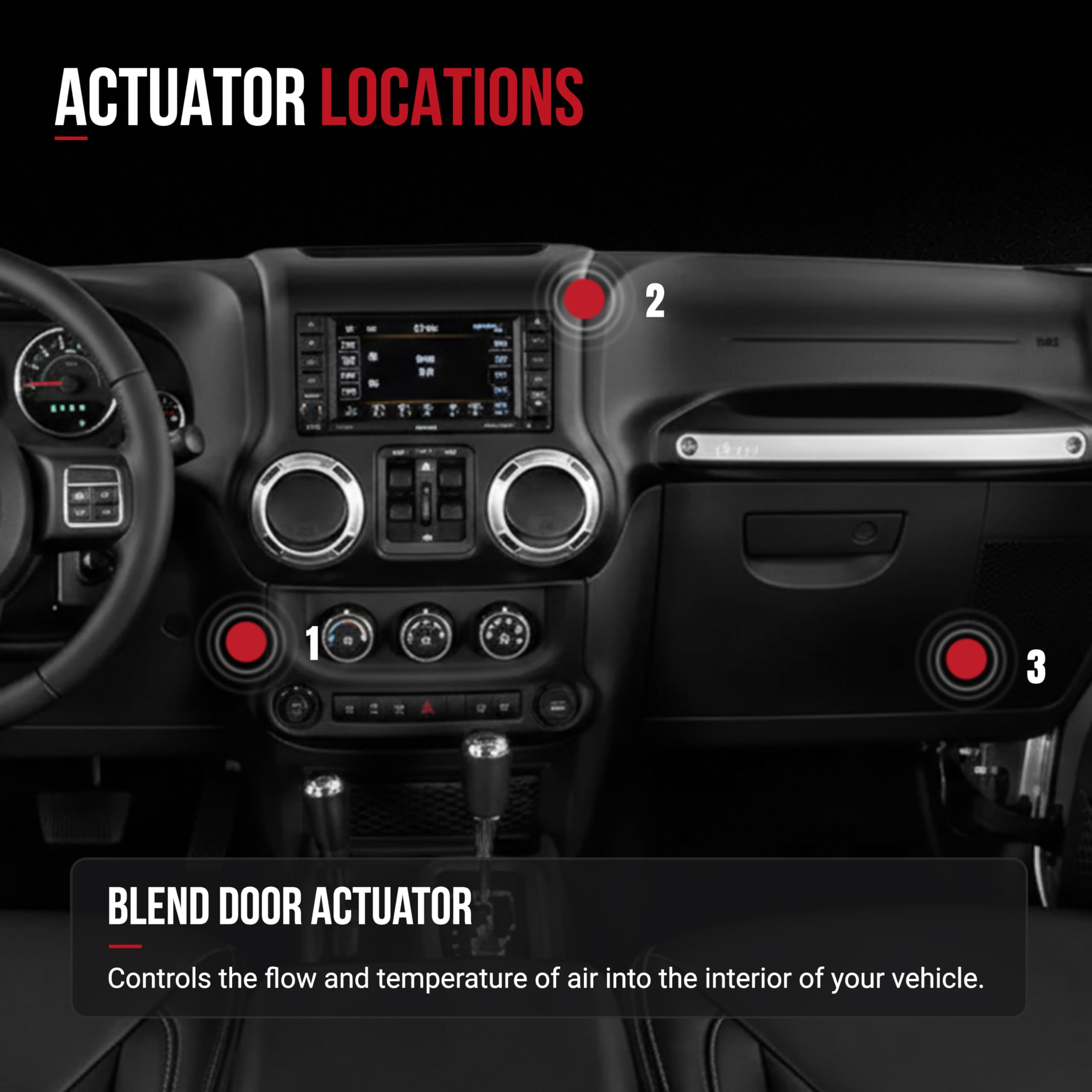 AA Ignition size comparison showing actuator scale for correct part identification