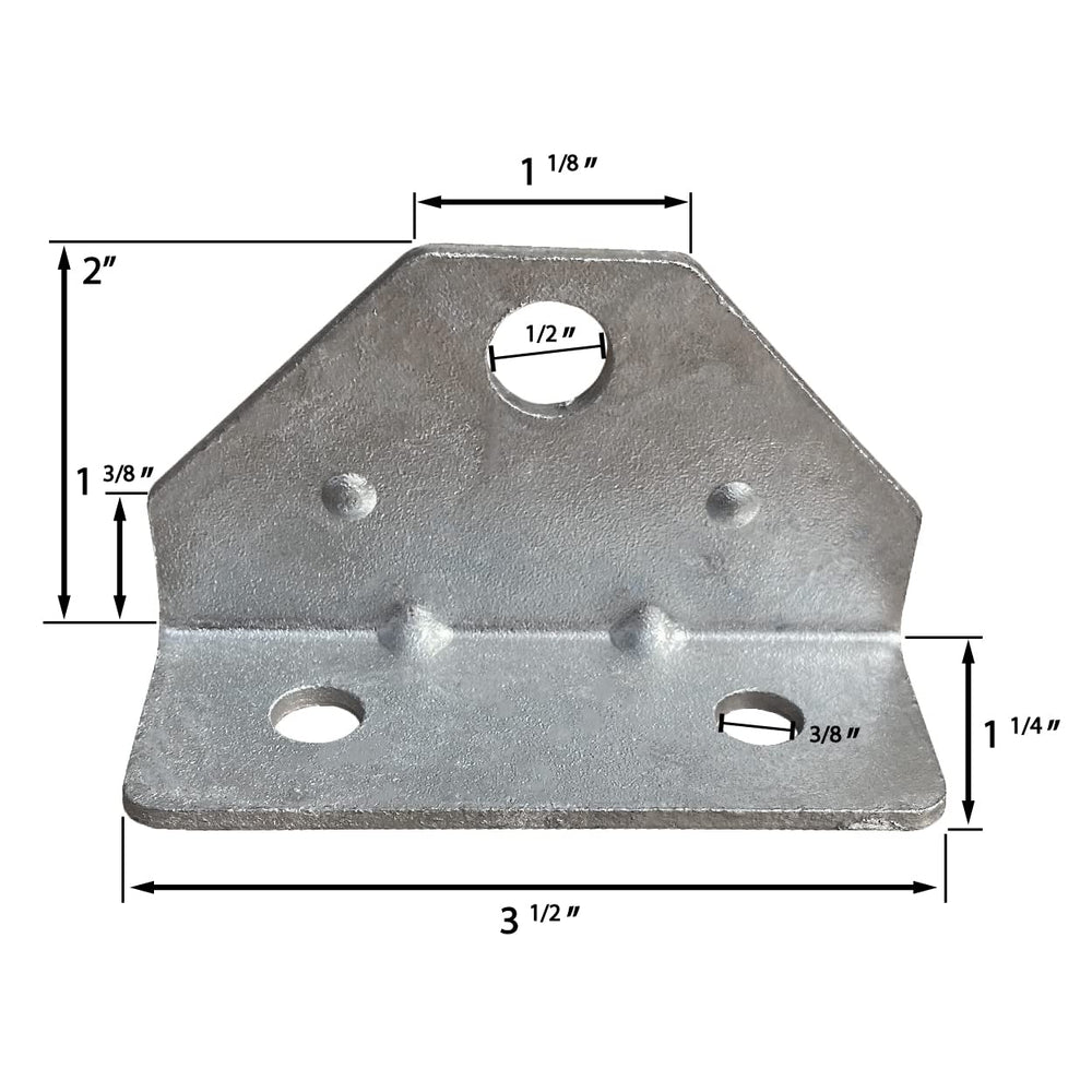 A.A installed brackets on trailer demonstrating angled bunk boards for better support