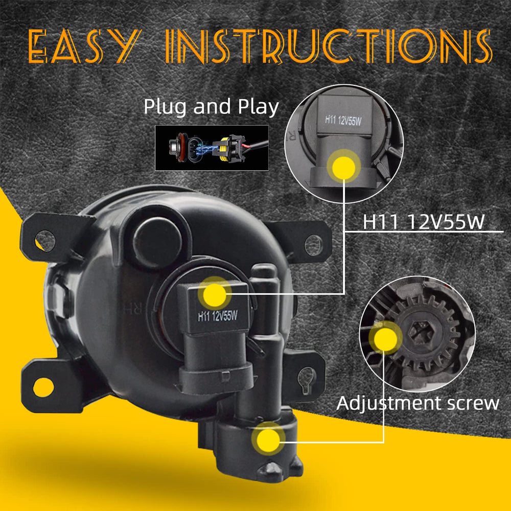AANAN halogen bulb and factory plug wiring detail for easy plug-and-play install