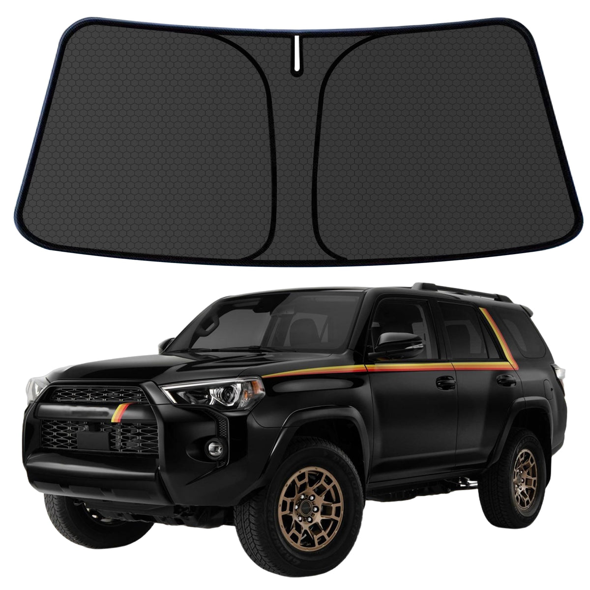 aatoppus front packaging view showing exact-fit shade protecting windshield