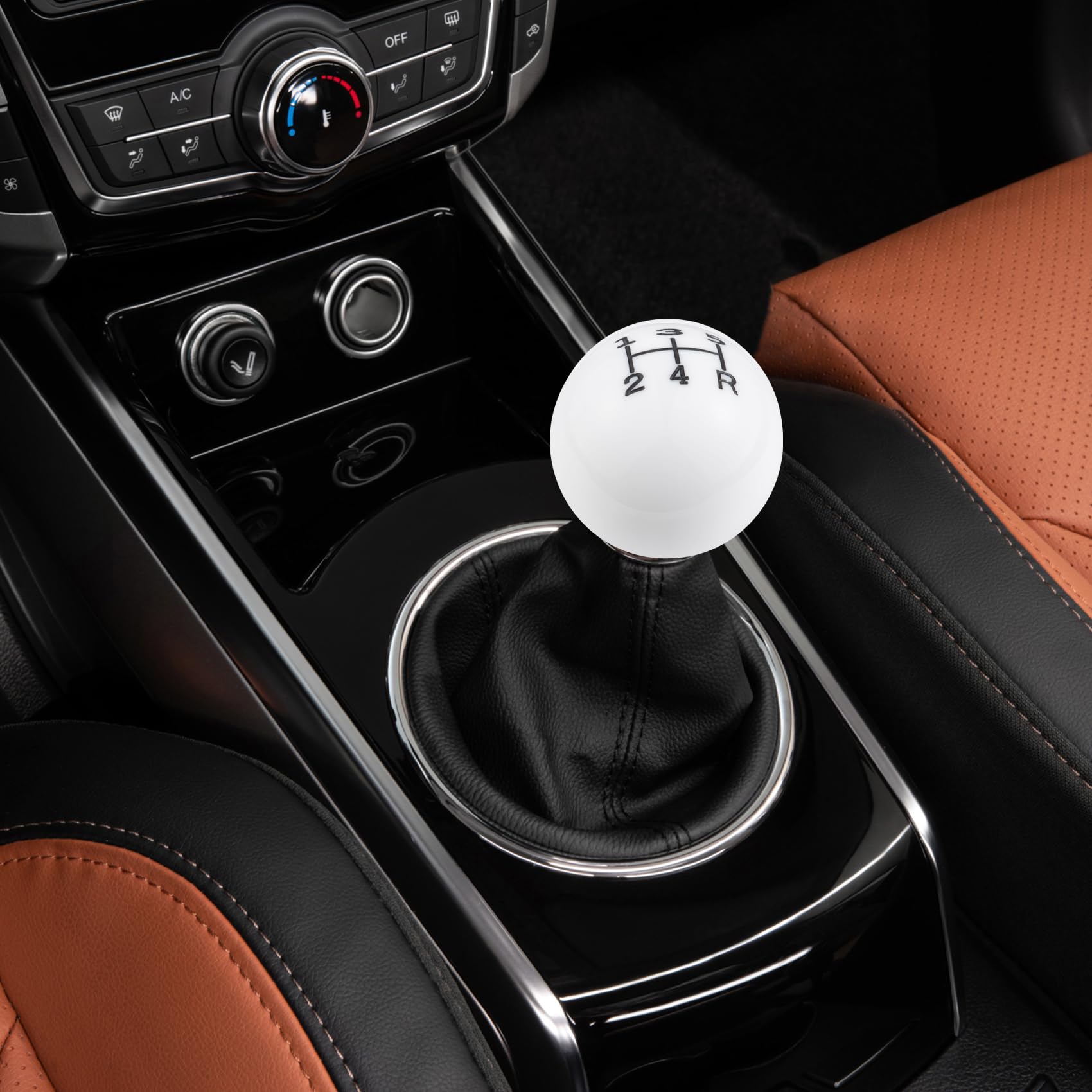 Abfer shift knob close-up texture detail showing smooth surface for comfortable grip