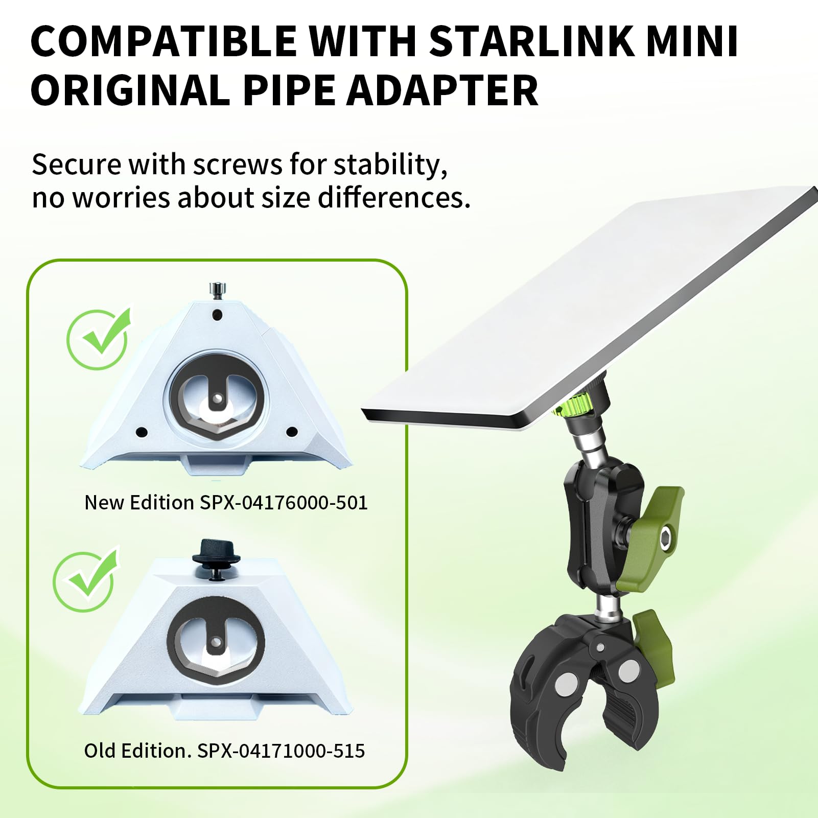 Ablian mount attached to RV ladder rail providing stable outdoor internet
