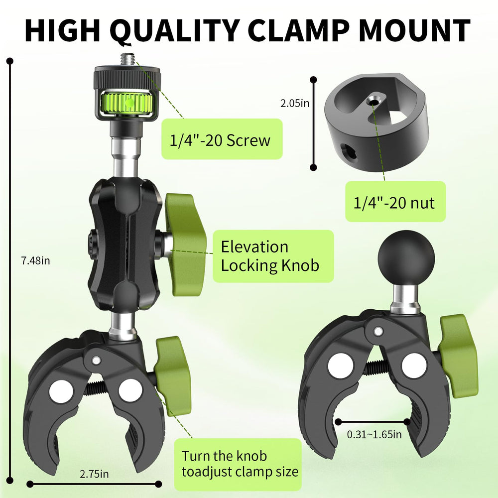 Ablian packaged contents showing mount, shims, adapter, and screwdriver
