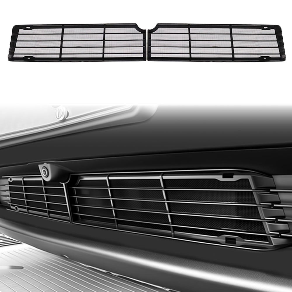 Abystar front view installed on Model Y Juniper protecting bumper