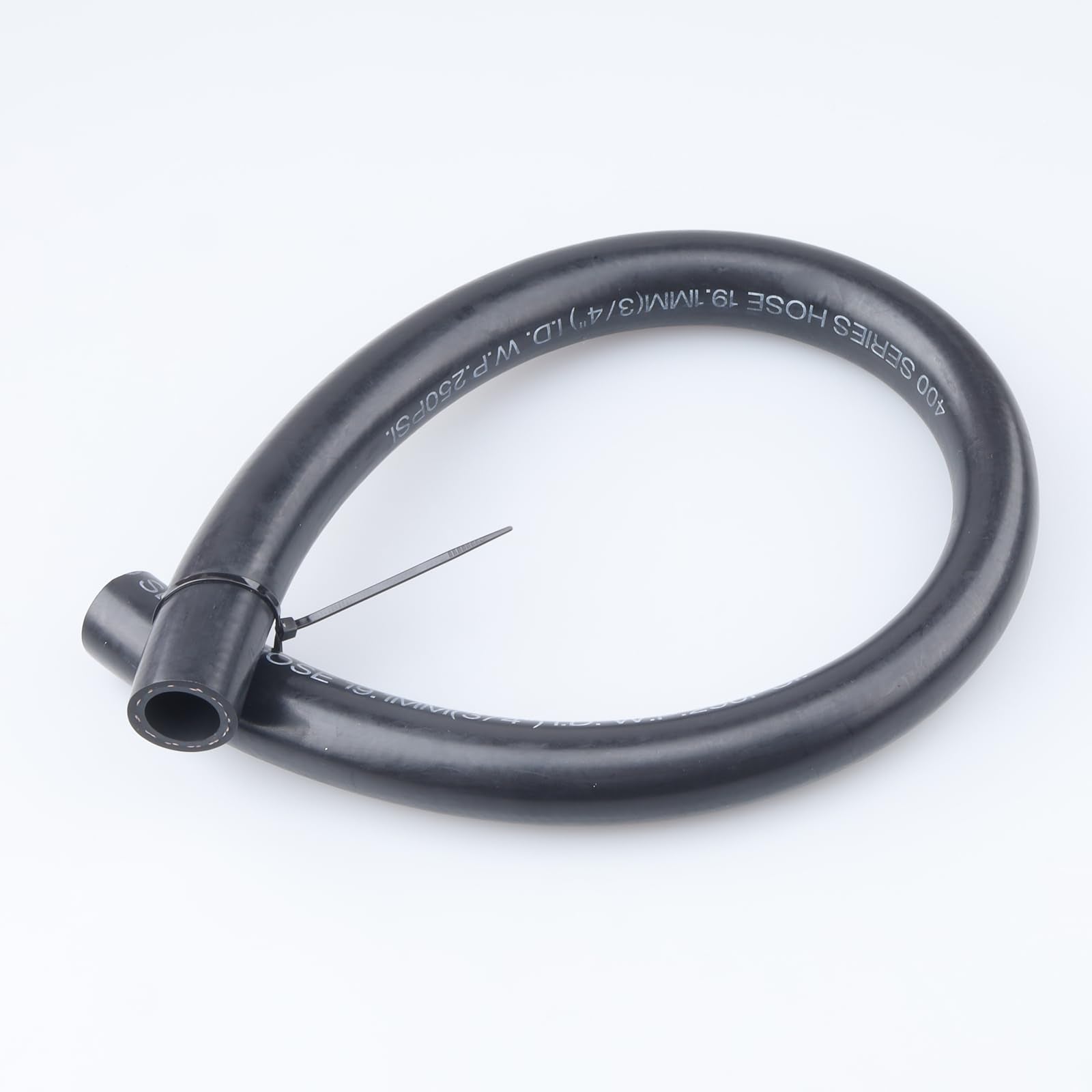 AC PERFORMANCE hose connected to 400 series push-on end demonstrating compatibility