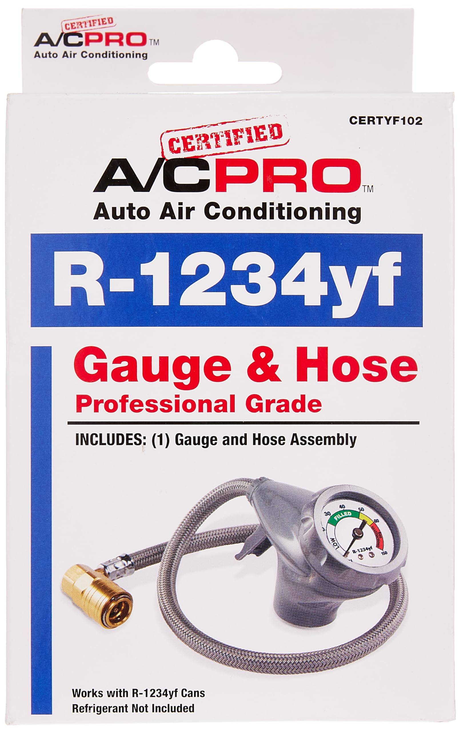 A/C Pro close-up of large dial for clear pressure readings