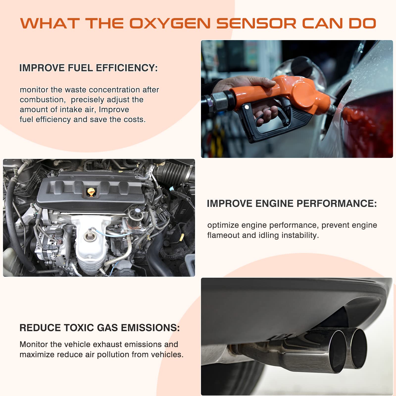 ACAUTO oxygen sensor installed on Ford exhaust demonstrating restored emissions feedback