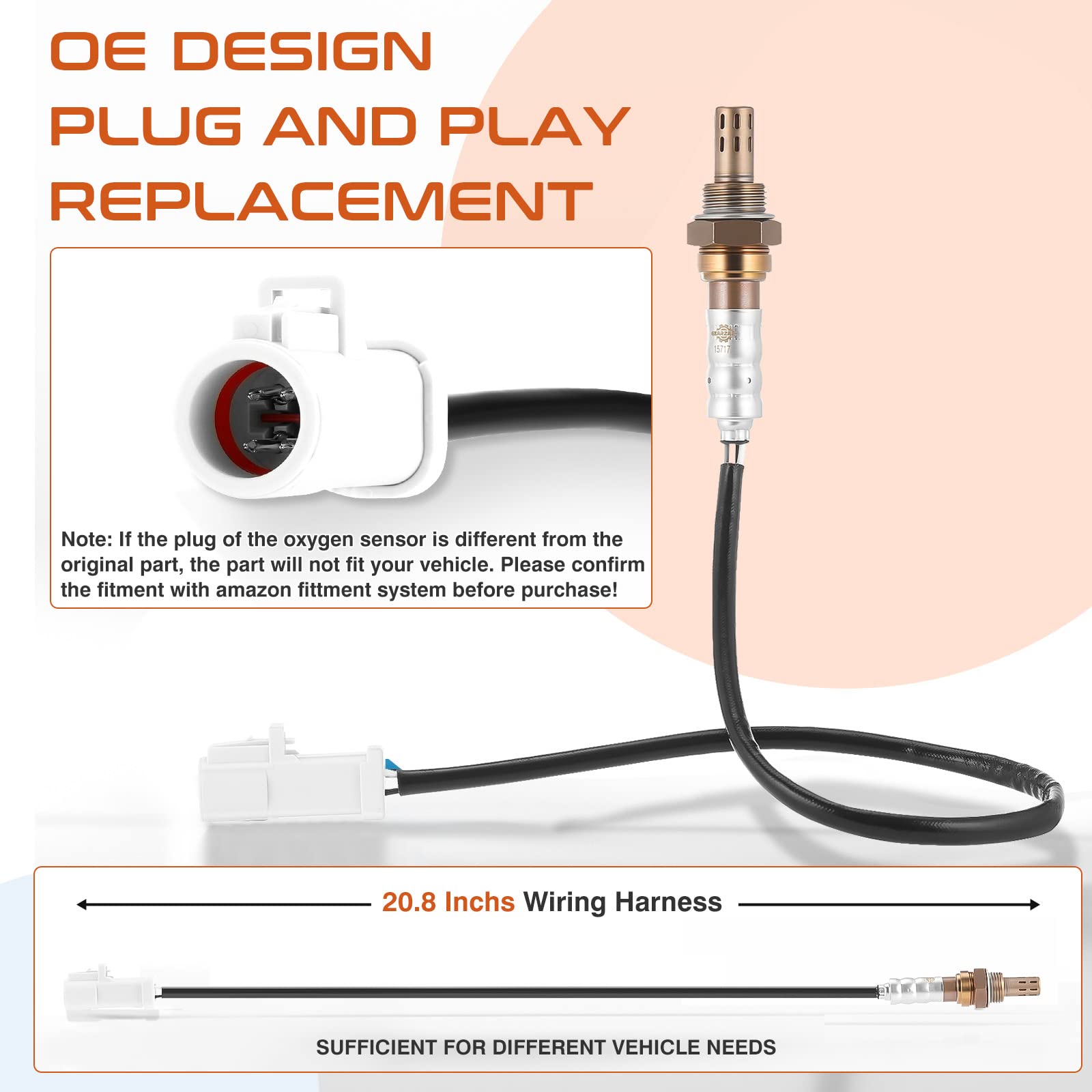 ACAUTO sensor electrical connector and wiring harness demonstrating easy plug-and-play