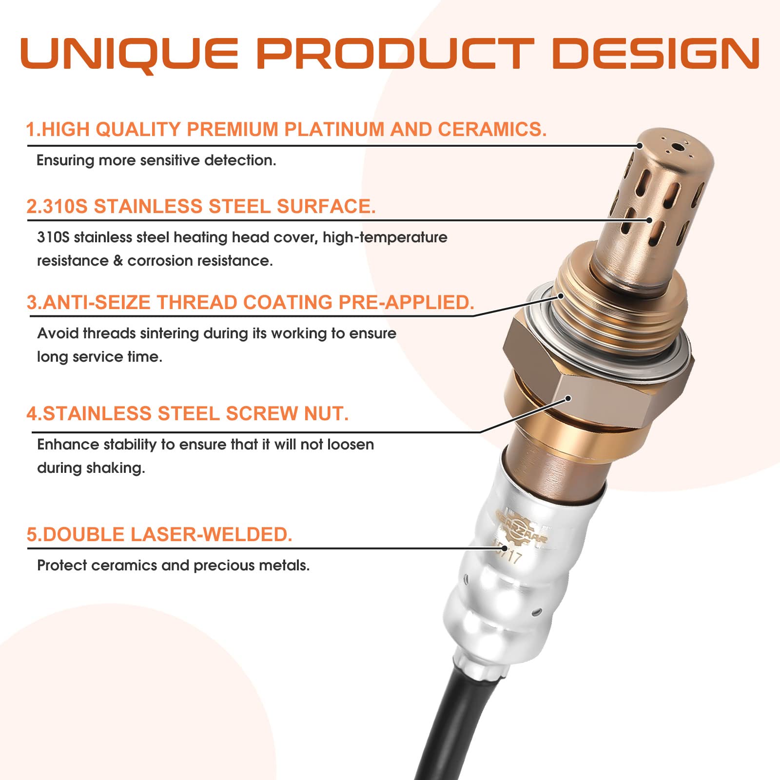 ACAUTO detailed view of heater element area showing quick warm-up advantage