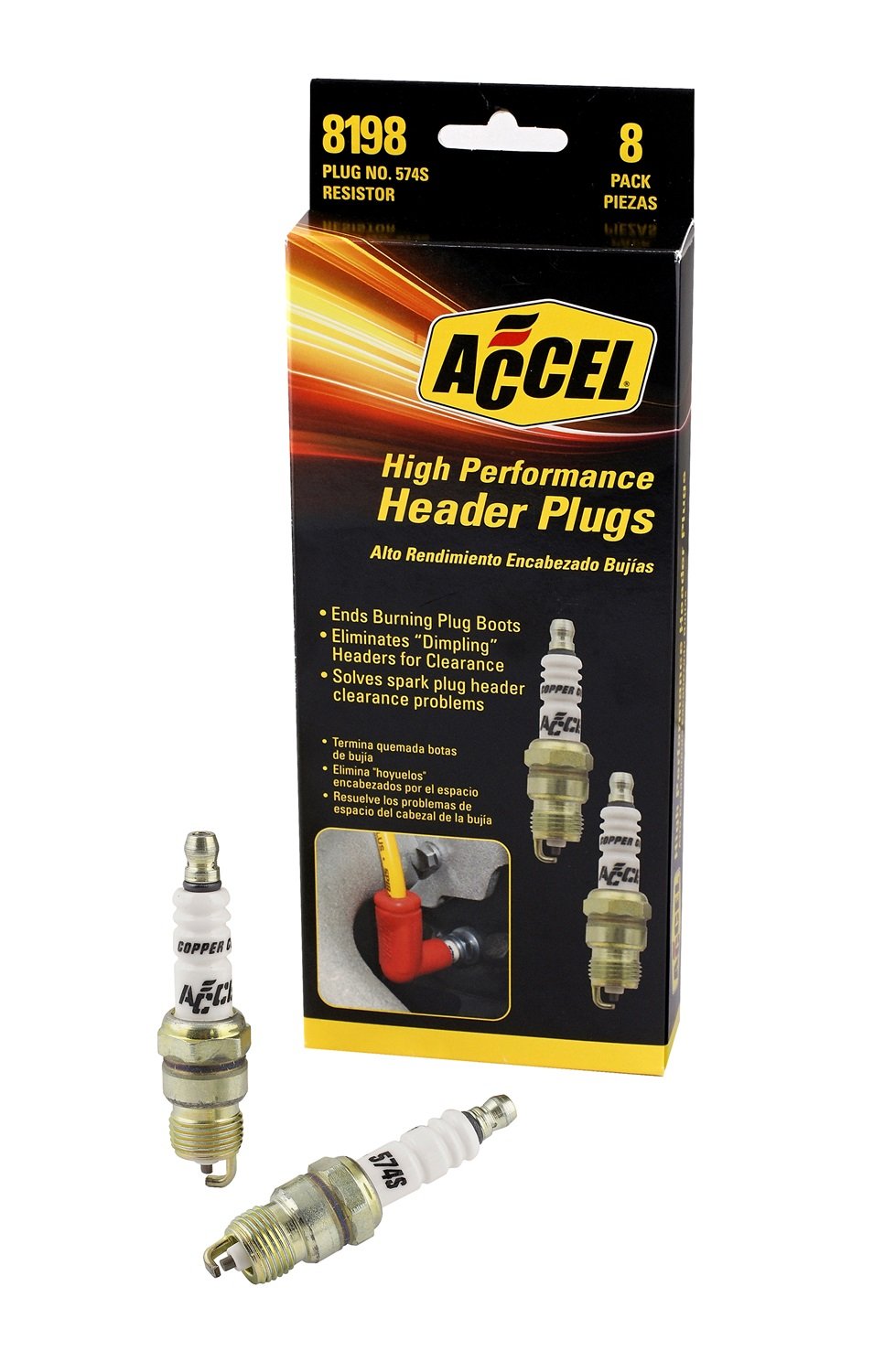 ACCEL 8198 front view of eight-pack showing compact shorty design and fit
