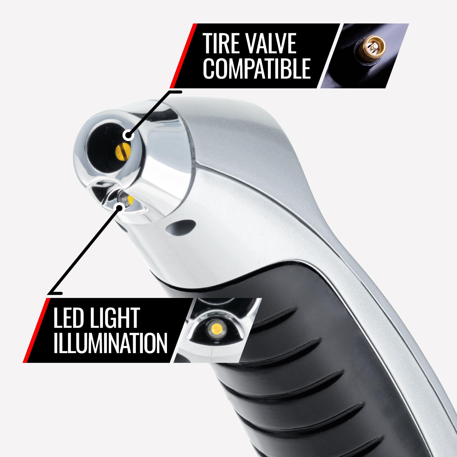 Accutire ergonomic grip detail enhancing handling comfort and control