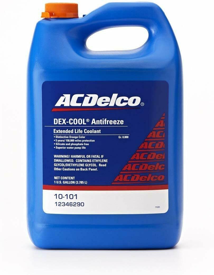 ACDelco 10-101 front packaging showing orange coolant and clear label for correct selection