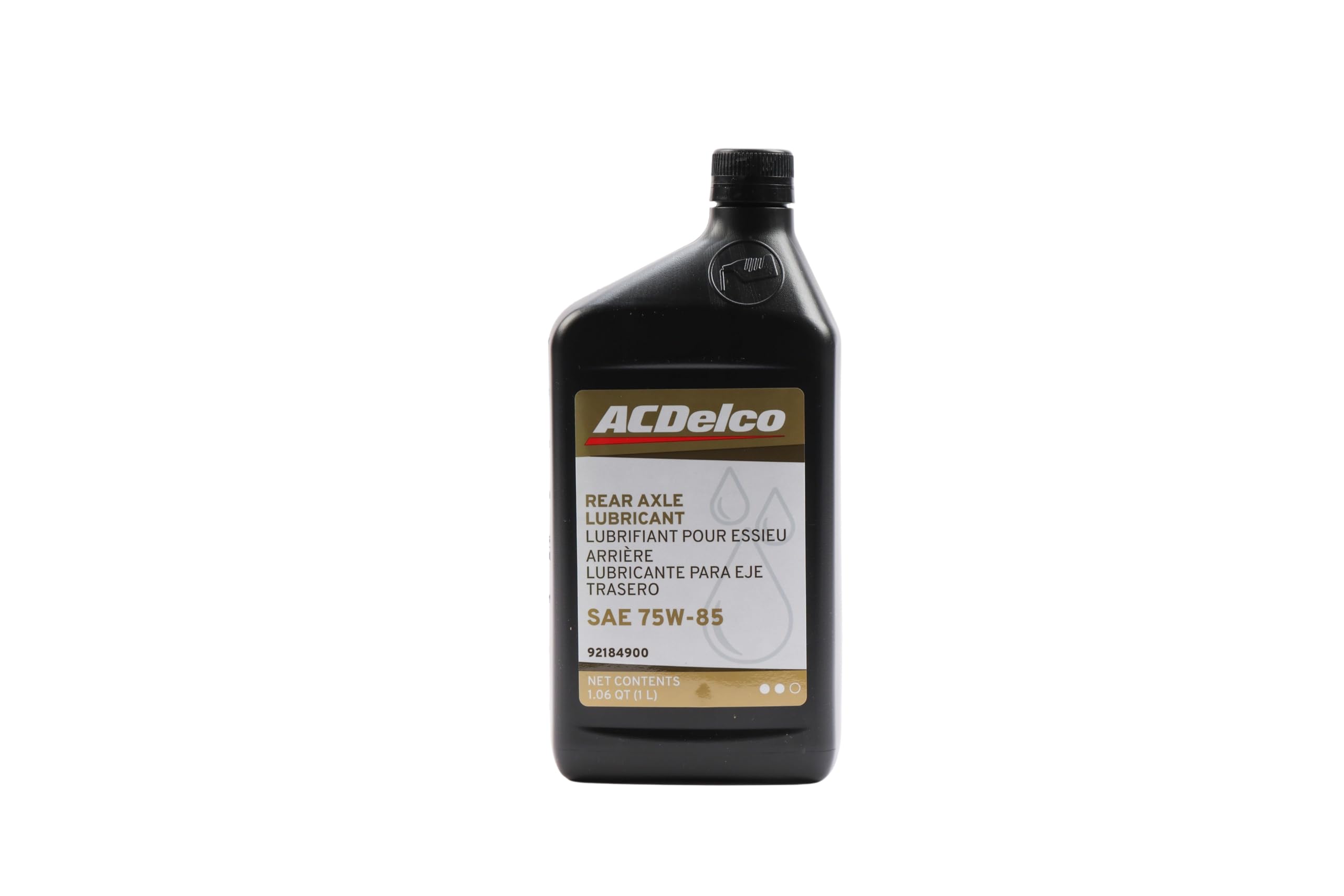 ACDelco 75W-85 front bottle showing packaging and capacity benefit