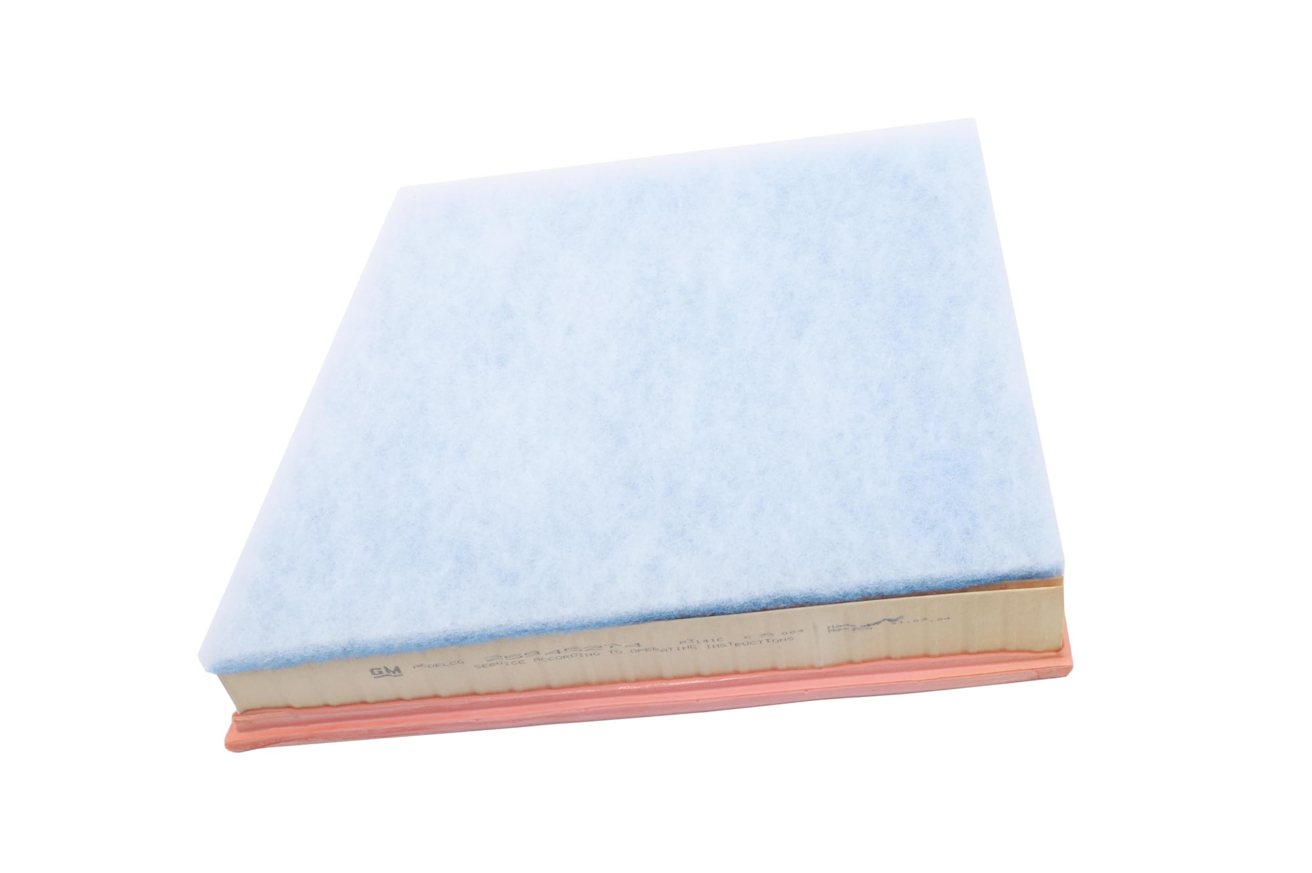 ACDelco close-up of pleated filter media highlighting high dirt-holding capacity