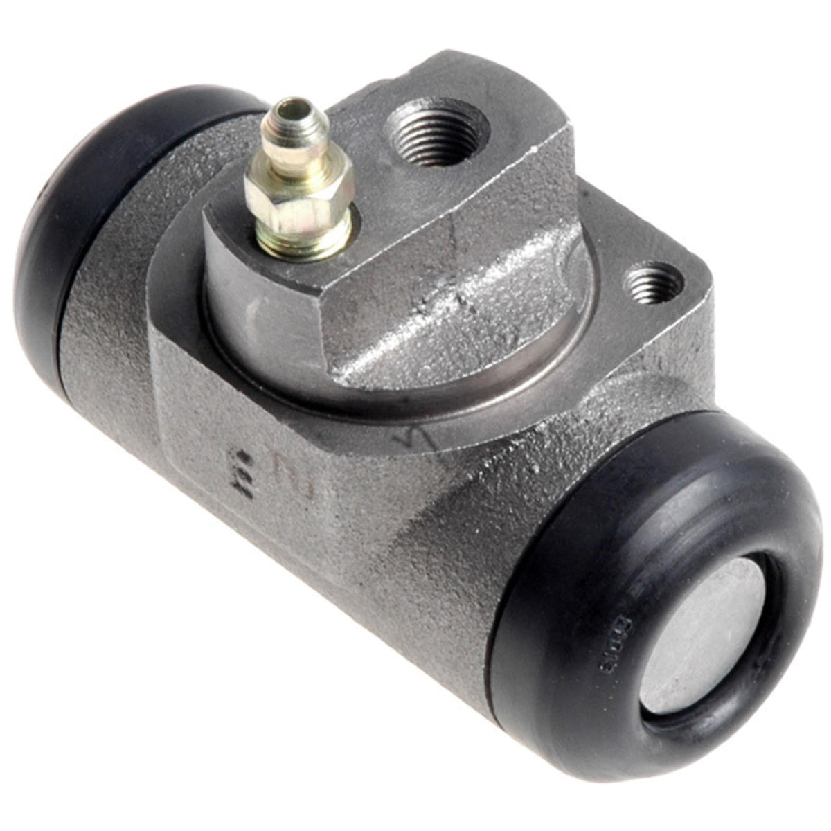 ACDelco wheel cylinder front view showing mounting ports and ready-to-install fit