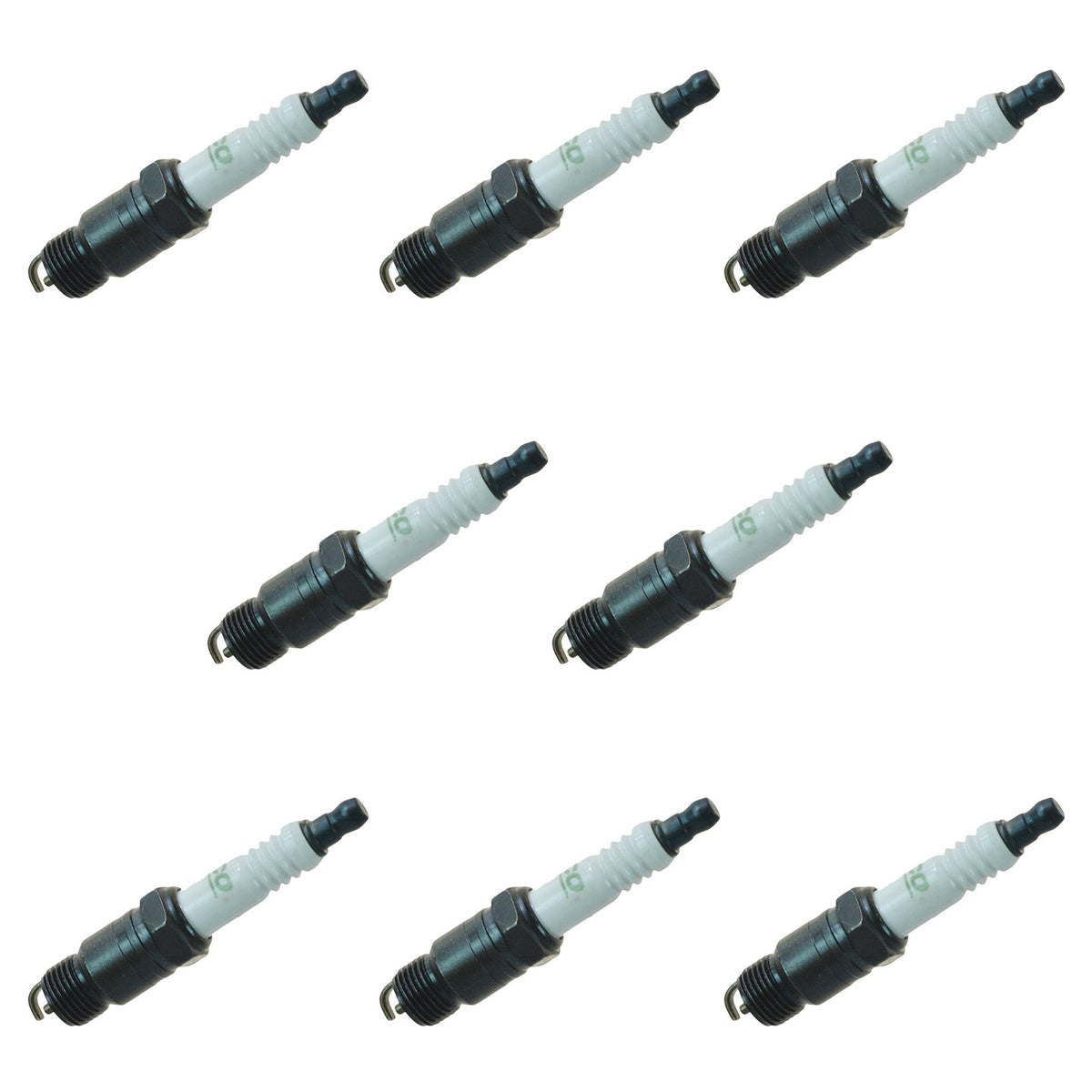 ACDelco R45TS front packaging showing set of eight and part label benefits