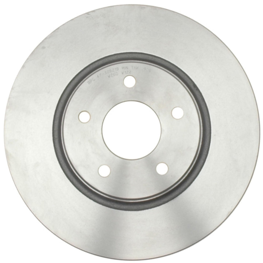 ACDelco rotor front face close-up with smooth finish for quieter braking