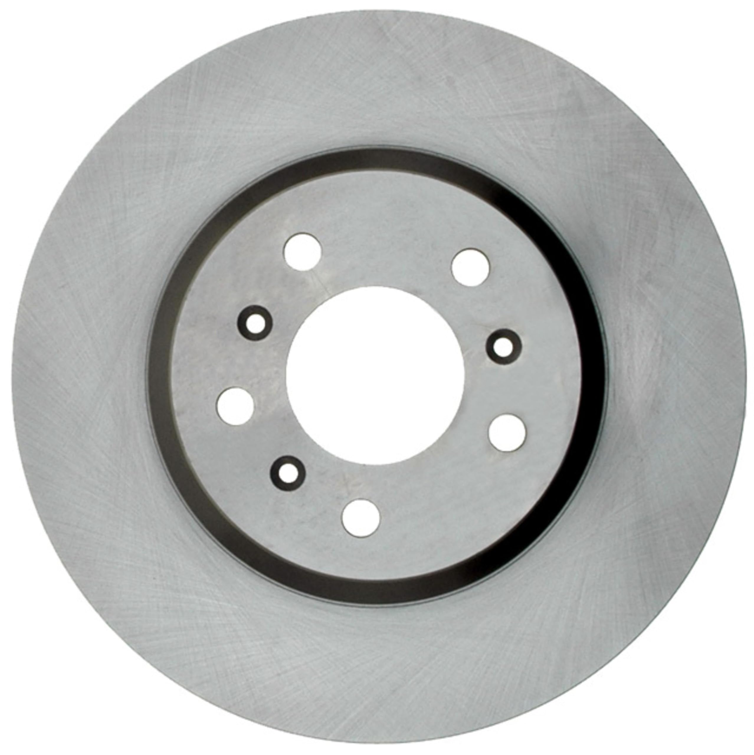 ACDelco rotor frontal face close-up showing smooth surface for quieter braking
