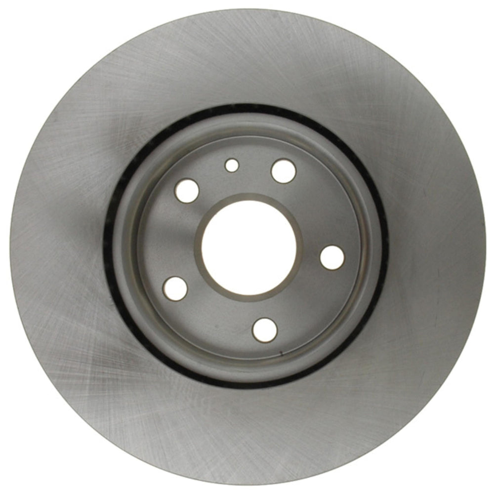 ACDelco rotor mounted on vehicle hub showing fitment and performance benefit