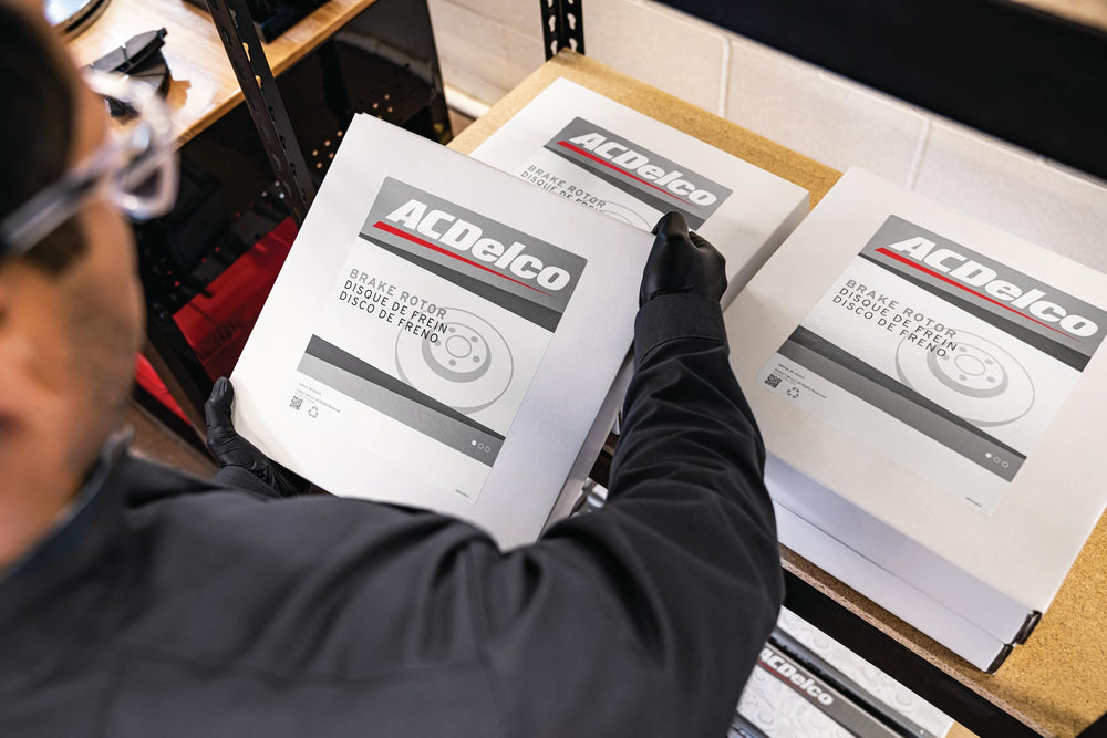 ACDelco rotor installed on wheel demonstrating proper fit and improved safety