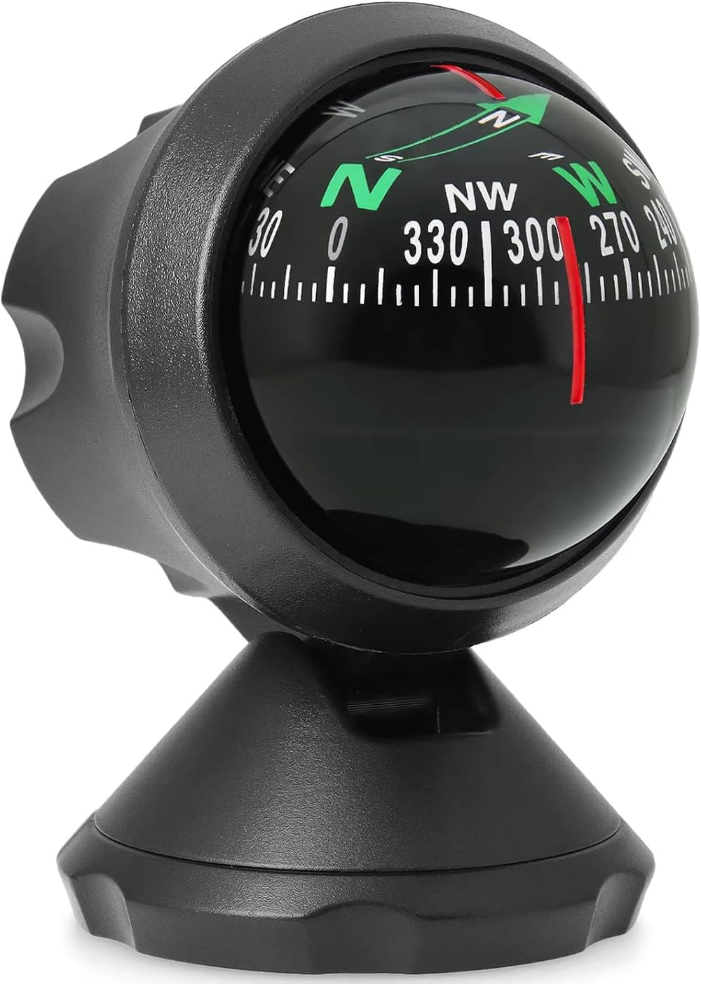Acdion dashboard compass front view showing clear dial for easy navigation