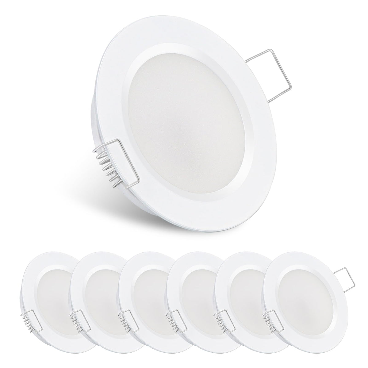 acegoo front ceiling puck light showing clean flush mount and bright output