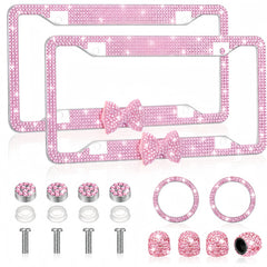 AceOrbit front view showing bow license plate frames adding glam