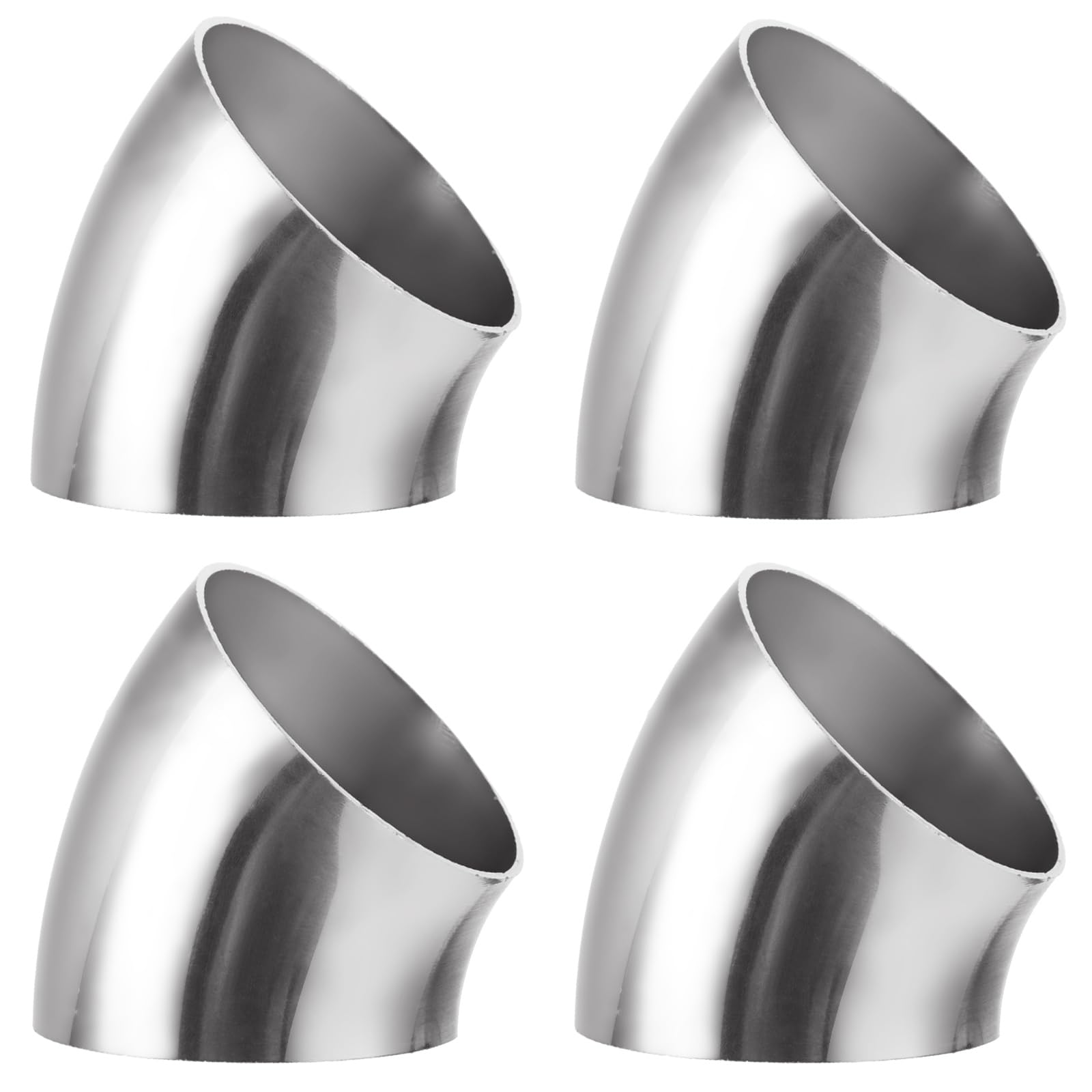 Acrux7 four-pack 2.5 inch elbows showing neat polished finish and fit
