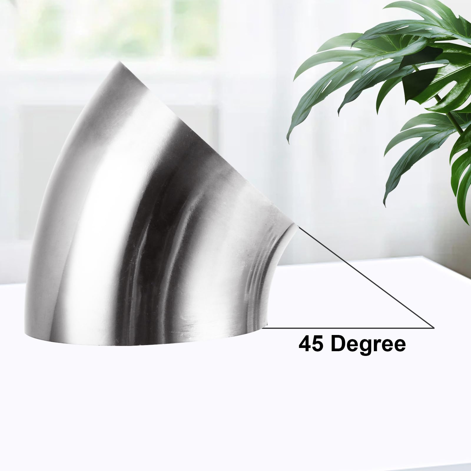 Acrux7 elbow next to ruler showing 2.5 inch fit for accurate sizing