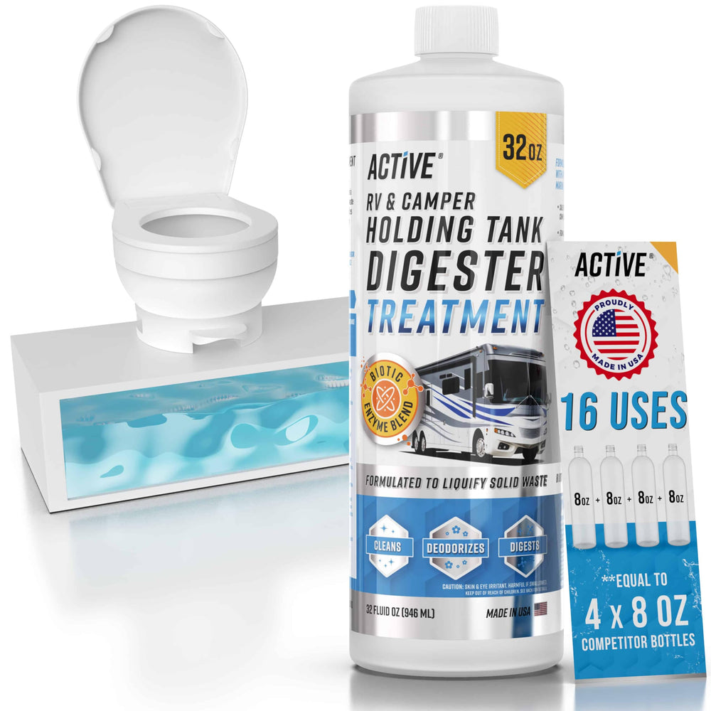 ACTIVE 32oz bottle front label showing product name and uses, convenient storage benefit