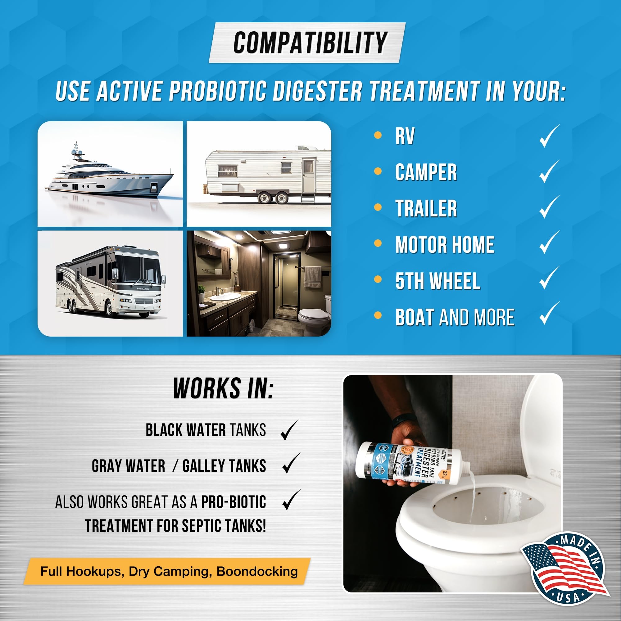 ACTIVE helping keep tank sensor clean and free of buildup, promotes accurate readings benefit