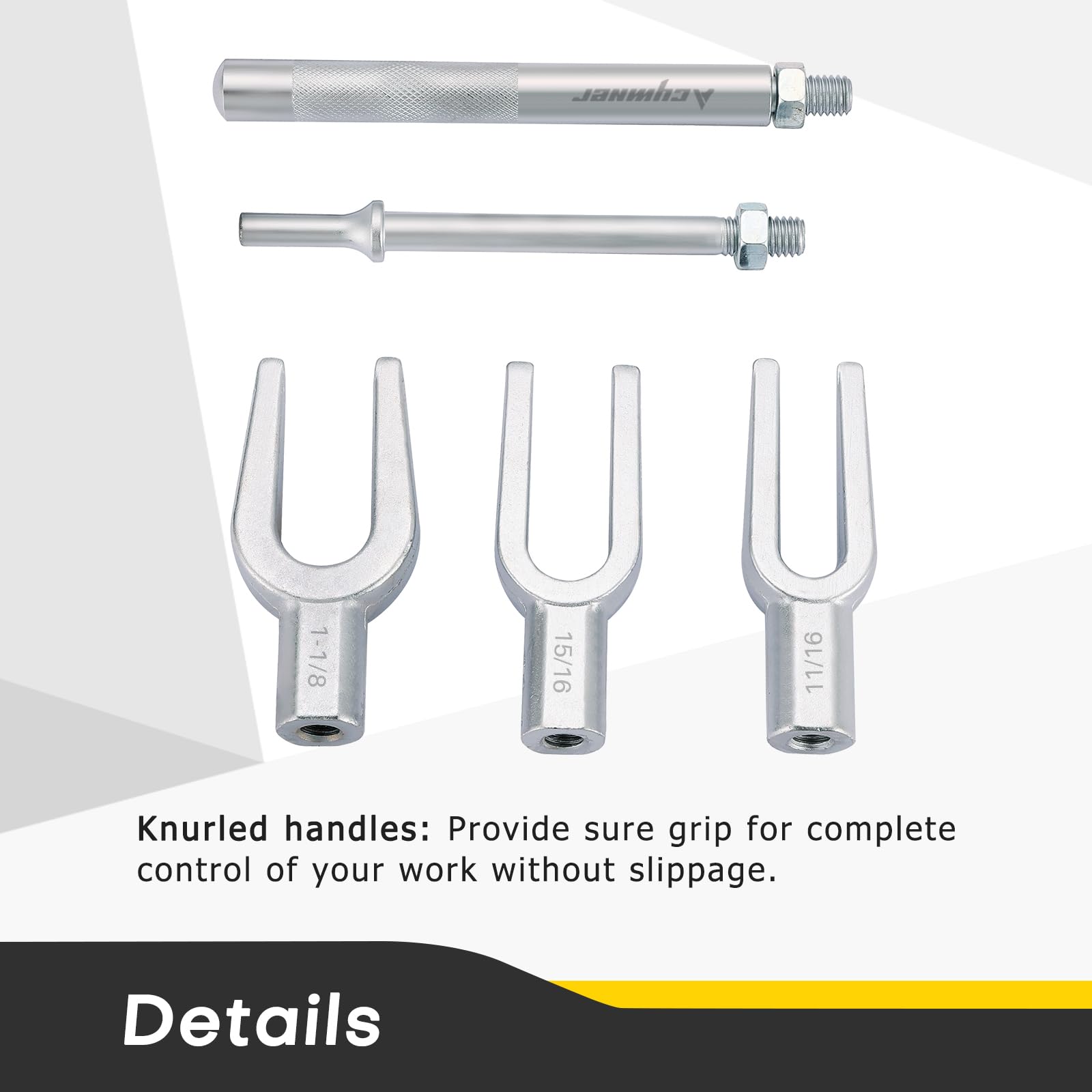 Acymner adapter handle attached to air hammer for faster separation