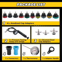 Acymner adapters closeup color coded set for quick vehicle matching