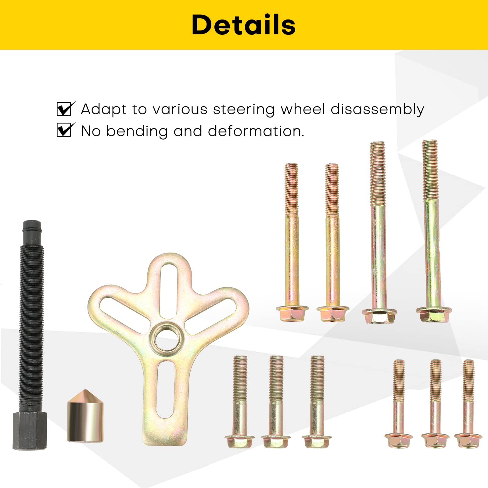 Acymner close-up of threaded bolt and swirl tip for secure engagement benefit