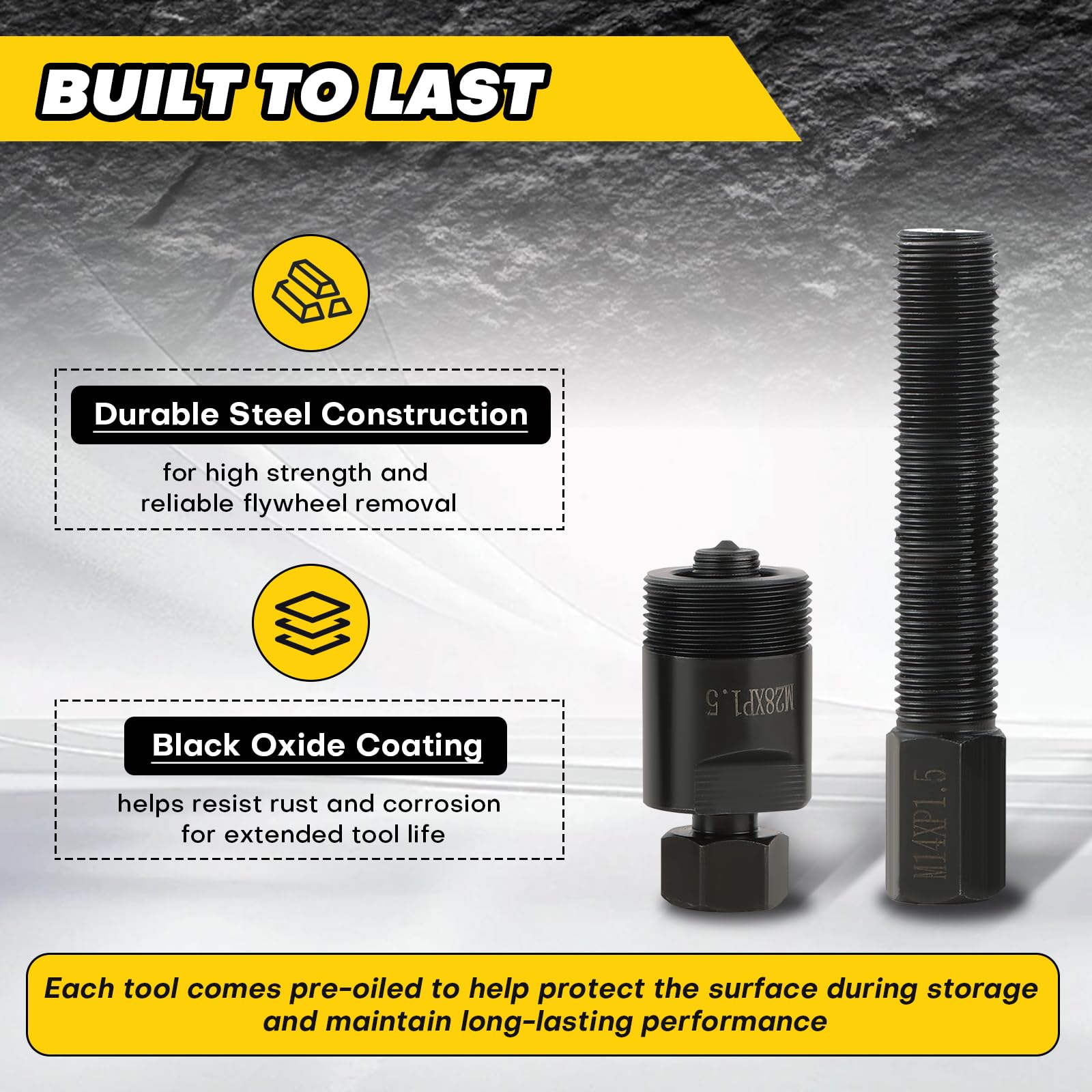 Acymner black oxide finish close-up resisting rust and extending tool life